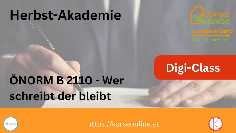 ÖNORM B 2110 – Wer schreibt der bleibt